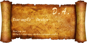 Daragó Andor névjegykártya